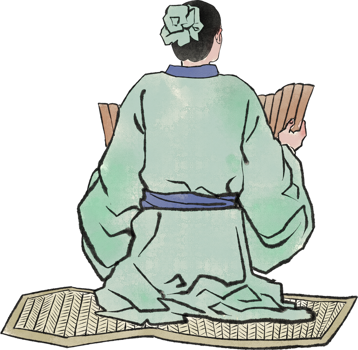 中国传统思想家文人墨客水墨插画-学习